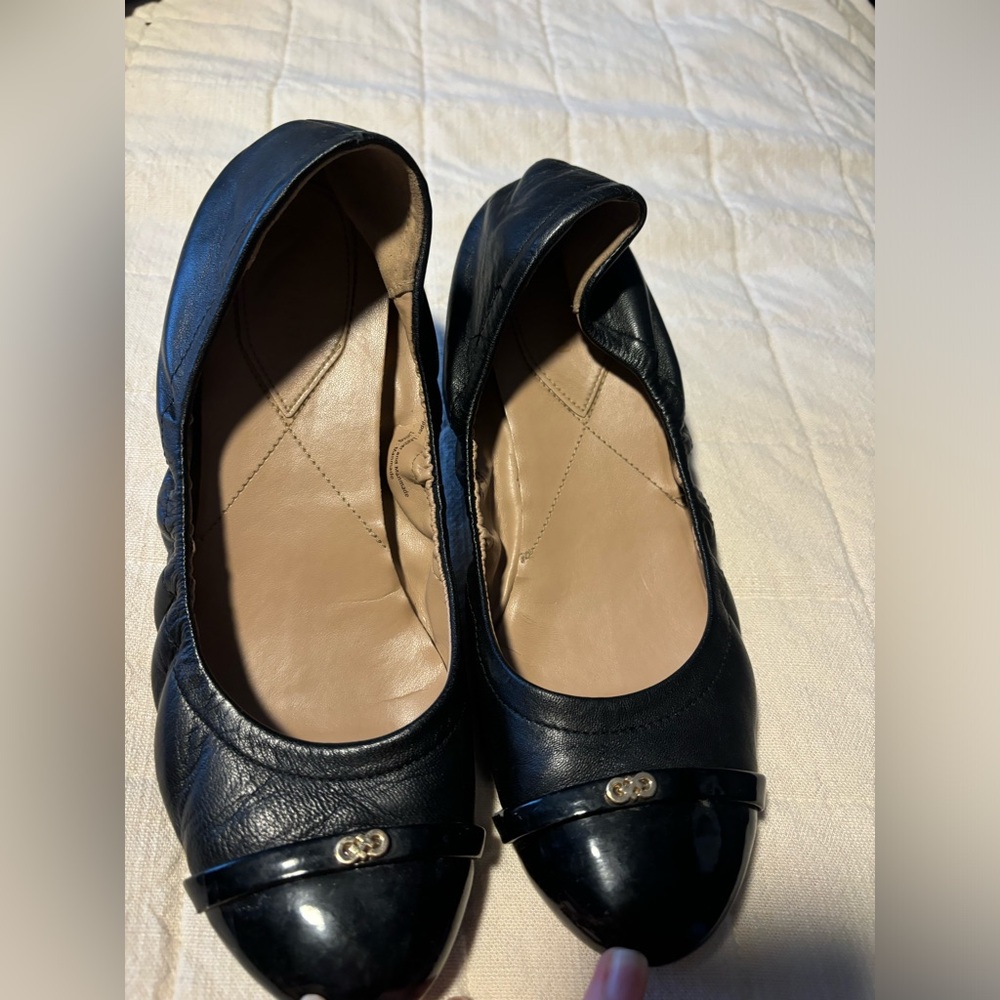 Cole Haan black leather ballet flats